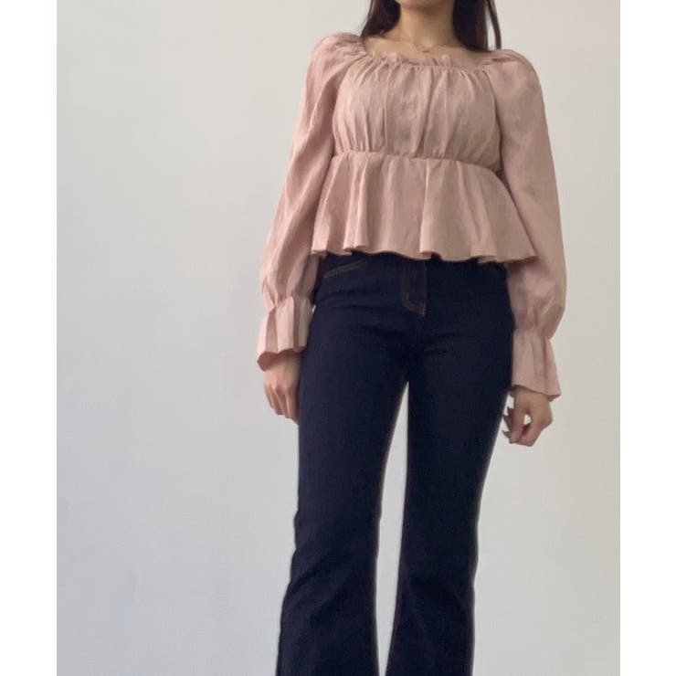 オフショルダーシャーリングトップス トップス カットソー | kirakiraShop  | 詳細画像23 