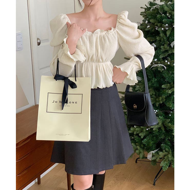 オフショルダーシャーリングトップス トップス カットソー | kirakiraShop  | 詳細画像9 