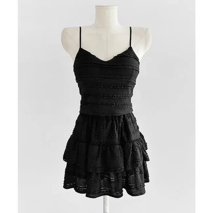 レースフリルキャミ&ミニスカートセットアップ セットアップ トップス | kirakiraShop  | 詳細画像65 