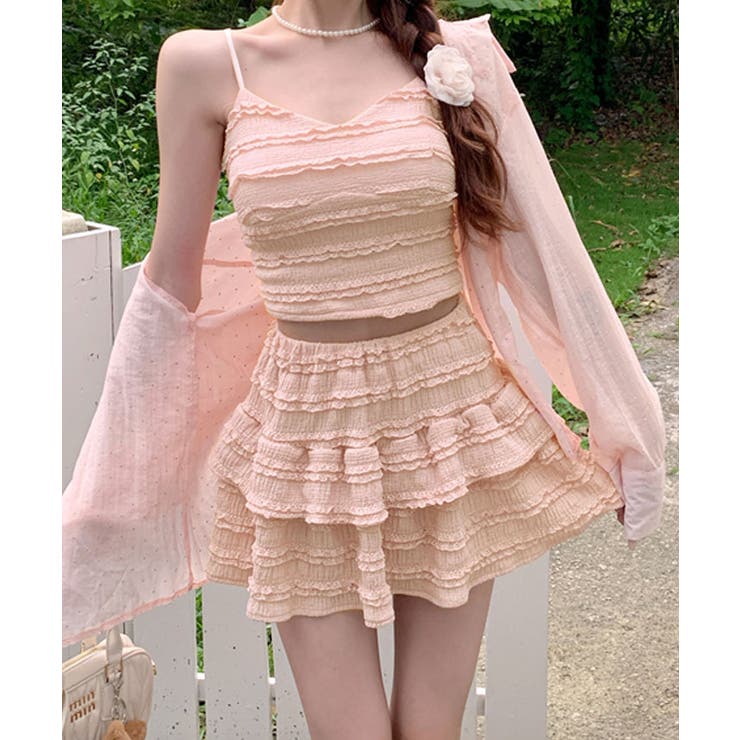 レーストップス ミニスカート セットアップ フェミニン 韓国 4f0247bc4db3390682671144da1539