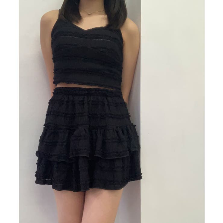 レースフリルキャミ&ミニスカートセットアップ セットアップ トップス | kirakiraShop  | 詳細画像61 