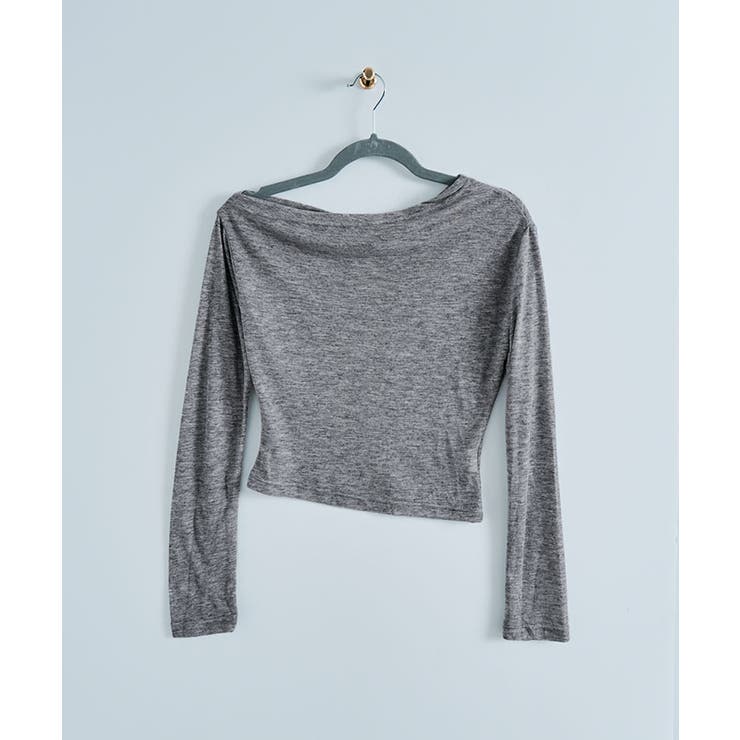 ワンショルダー長袖トップス トップス リブニット | kirakiraShop  | 詳細画像24 