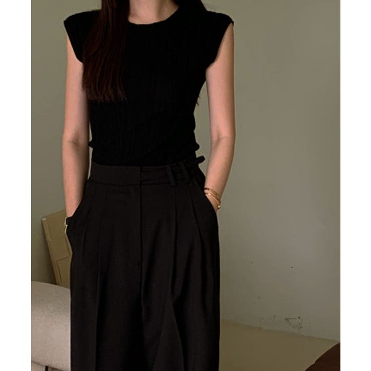 フレンチスリーブサマーリブニット トップス サマーニット | kirakiraShop  | 詳細画像2 