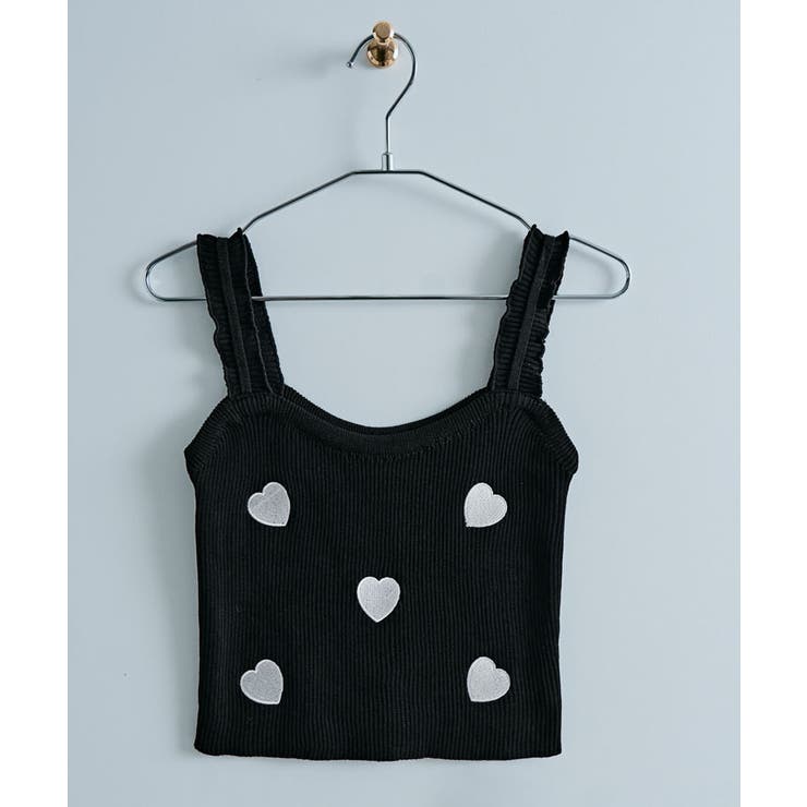 ショルダーフリルハートニットキャミソール トップス サマーニット | kirakiraShop  | 詳細画像33 