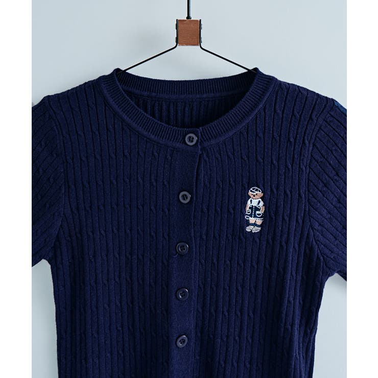 ワンポイントベア刺繍ニットカーディガン トップス カーディガン | kirakiraShop  | 詳細画像16 