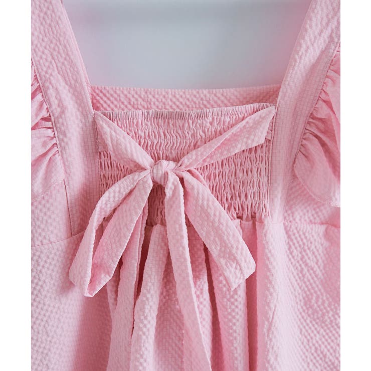 バックリボンフリルノースリーブトップス トップス サマー | kirakiraShop  | 詳細画像18 