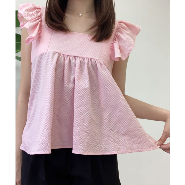 バックリボンフリルノースリーブトップス トップス サマー | kirakiraShop  | 詳細画像11 