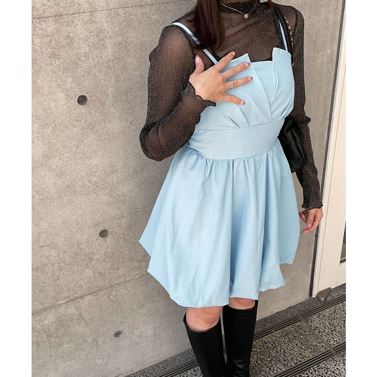 バックリボンバルーンキャミワンピース ワンピース バルーンスカート | kirakiraShop  | 詳細画像26 