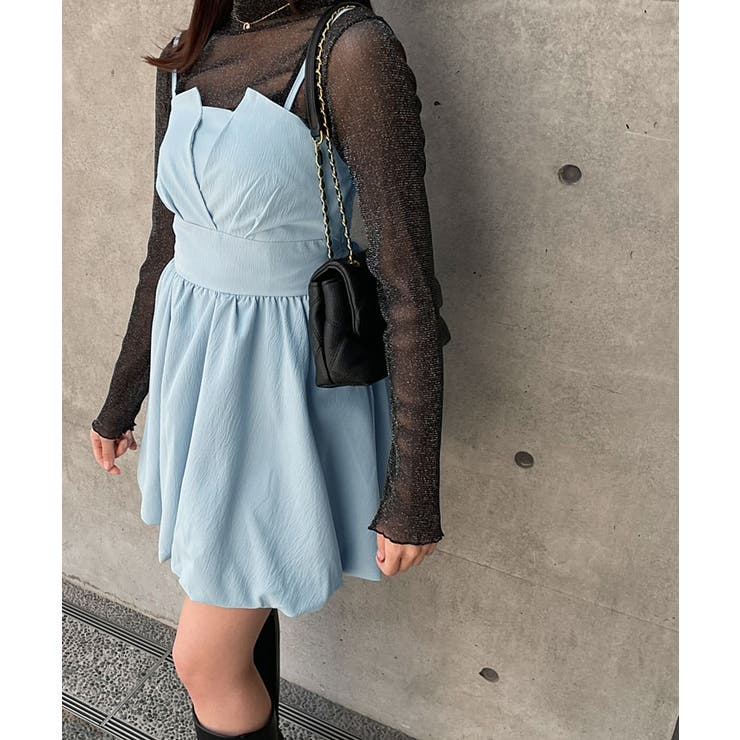 バックリボンバルーンキャミワンピース ワンピース バルーンスカート | kirakiraShop  | 詳細画像29 