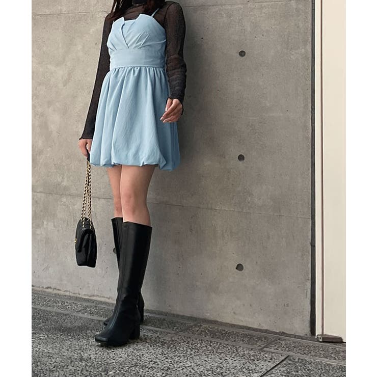 バックリボンバルーンキャミワンピース ワンピース バルーンスカート | kirakiraShop  | 詳細画像31 