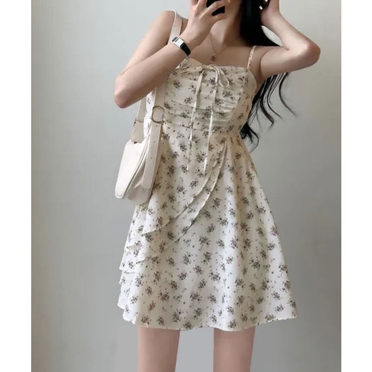 カネコイサオ小花柄キャミワンピース カネコイサオ小花柄キャミワンピース 小花柄ミニキャミ