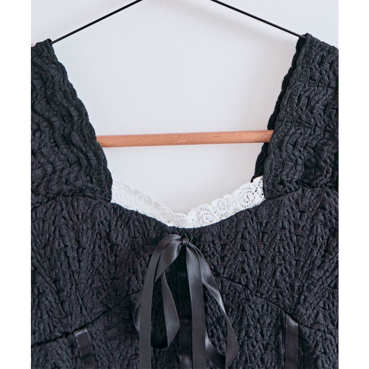 リボンレースノースリーブトップス トップス サマー | kirakiraShop  | 詳細画像12 