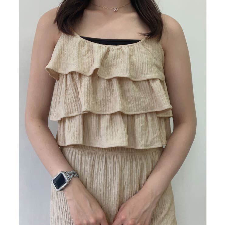 楊柳ティアードキャミ＆イージーパンツセットアップ セットアップ トップス | kirakiraShop  | 詳細画像25 