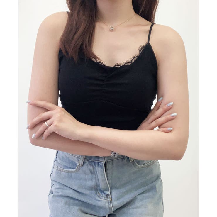 カップ付きレースキャミソール トップス キャミソール | kirakiraShop  | 詳細画像5 