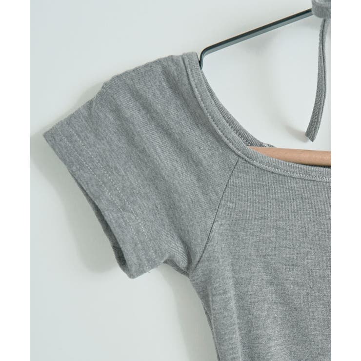 ワンオフショルダーチョーカーTシャツ トップス フィット | kirakiraShop  | 詳細画像16 