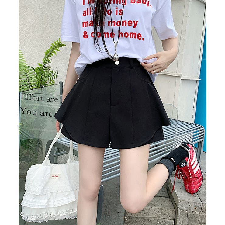 レイヤード風フレアショートパンツ ボトムス ショートパンツ | kirakiraShop  | 詳細画像4 