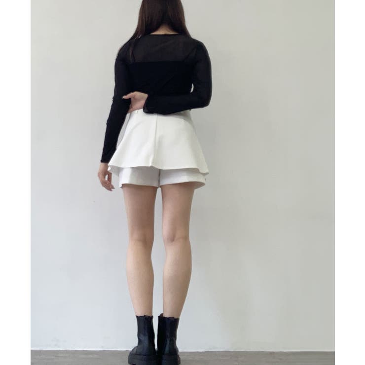 レイヤード風フレアショートパンツ ボトムス ショートパンツ | kirakiraShop  | 詳細画像7 