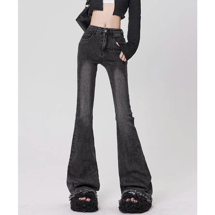 裾フリンジフレアデニムパンツ 3サイズ ボトムス | kirakiraShop  | 詳細画像2 