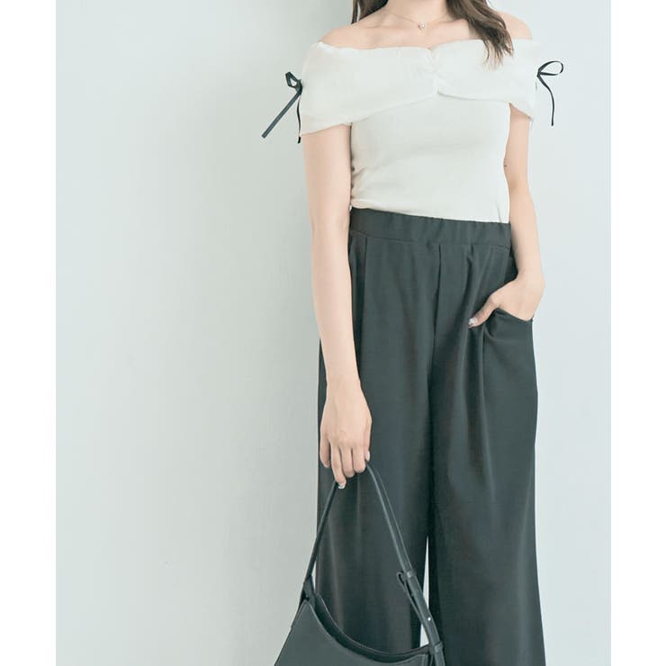 MARONENONFEE シアーボリュームショルダートップス MARONENONFEE シアーボリュームショルダートップス