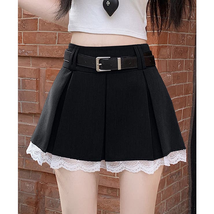 ベルト付きプリーツフリルミニスカート 3サイズ ボトムス | kirakiraShop  | 詳細画像2 