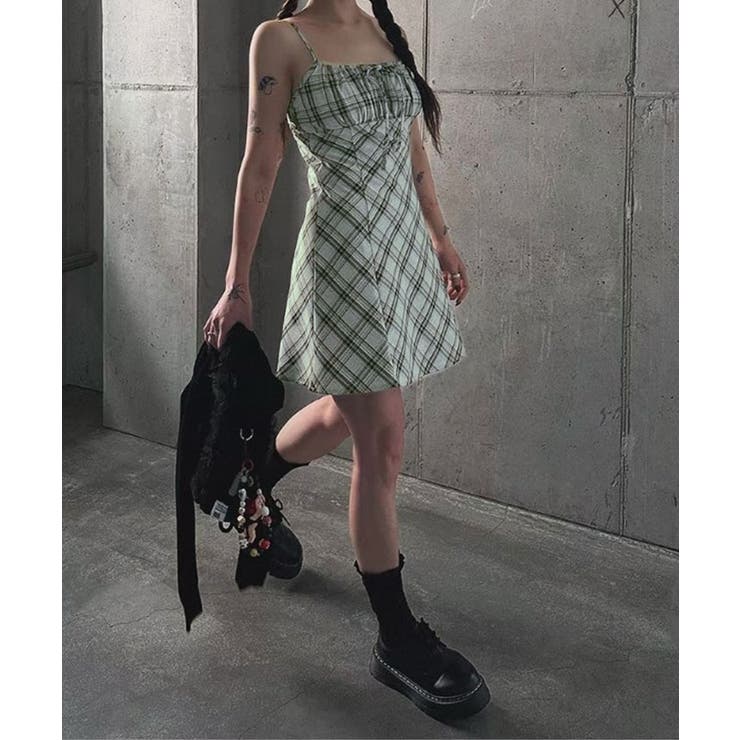 チェック柄リボンキャミワンピース ワンピース チェック柄 | kirakiraShop  | 詳細画像11 