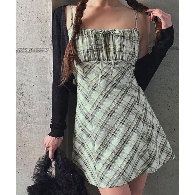 チェック柄リボンキャミワンピース ワンピース チェック柄 | kirakiraShop  | 詳細画像16 