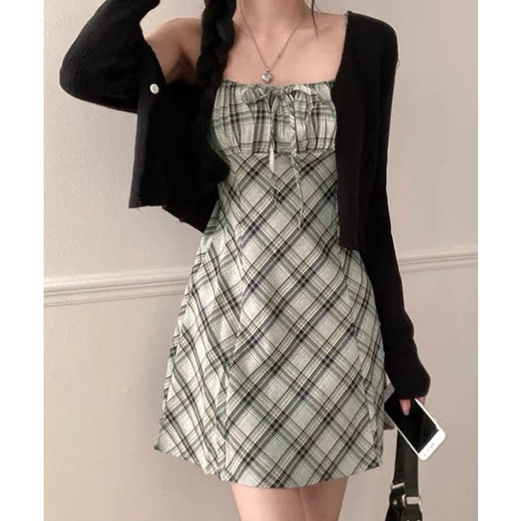 チェック柄リボンキャミワンピース ワンピース チェック柄 | kirakiraShop  | 詳細画像23 