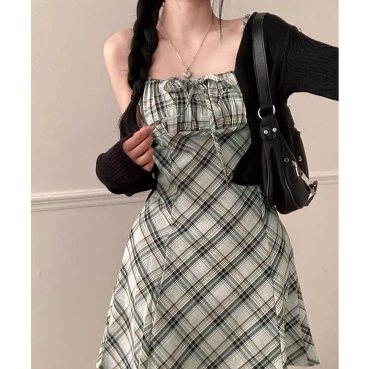 チェック柄リボンキャミワンピース ワンピース チェック柄 | kirakiraShop  | 詳細画像27 