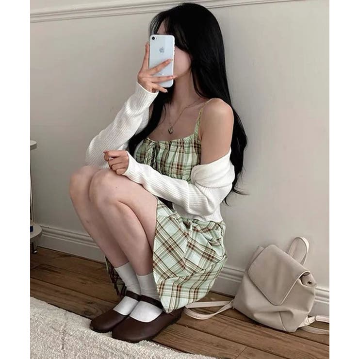 チェック柄リボンキャミワンピース ワンピース チェック柄 | kirakiraShop  | 詳細画像38 