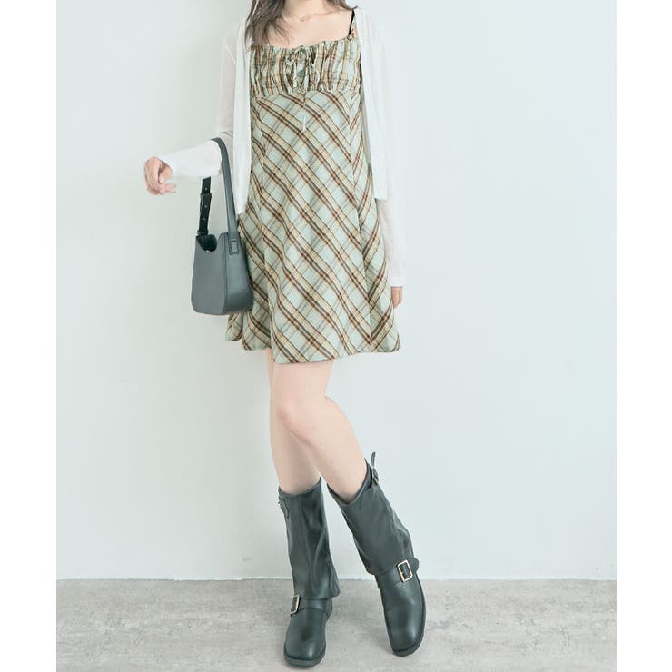 チェック柄リボンキャミワンピース ワンピース チェック柄 | kirakiraShop  | 詳細画像50 
