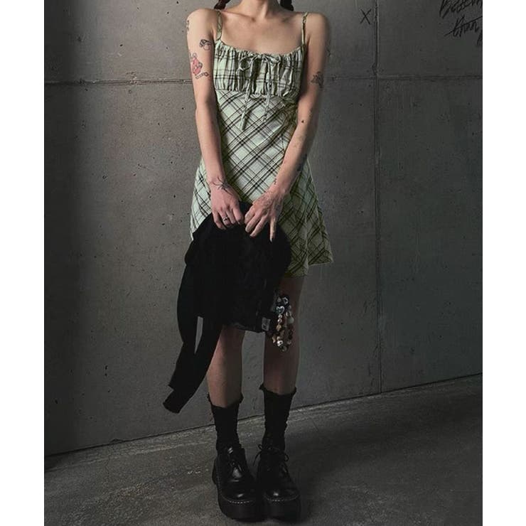 チェック柄リボンキャミワンピース ワンピース チェック柄 | kirakiraShop  | 詳細画像9 