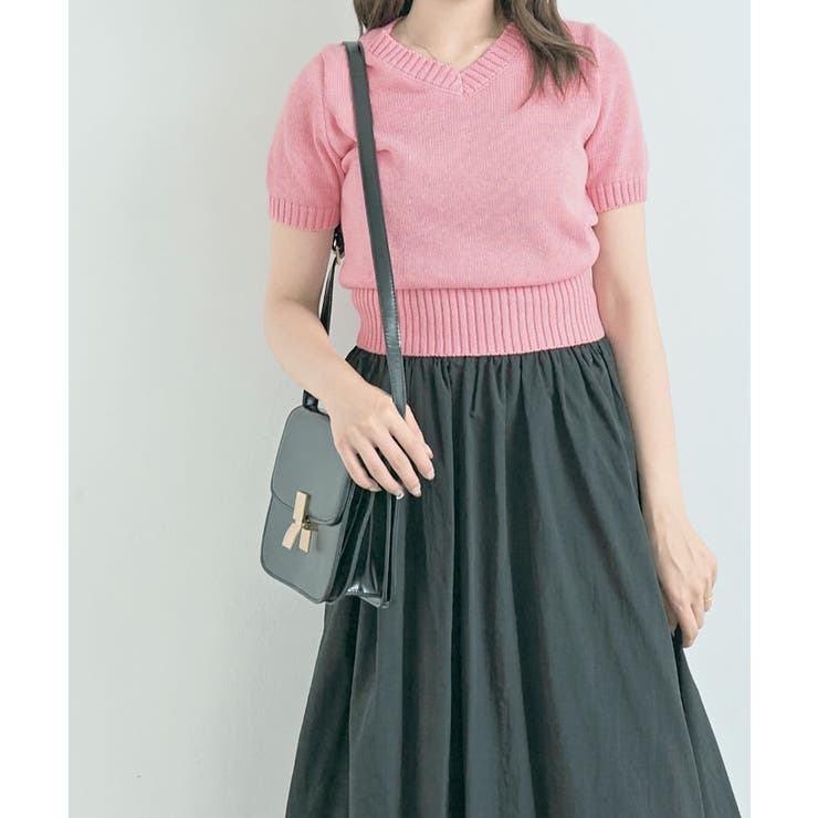 Vネックラグラン半袖ニットソー カットソー ニット | kirakiraShop  | 詳細画像20 