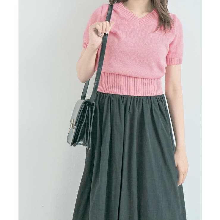 Vネックラグラン半袖ニットソー カットソー ニット | kirakiraShop  | 詳細画像24 