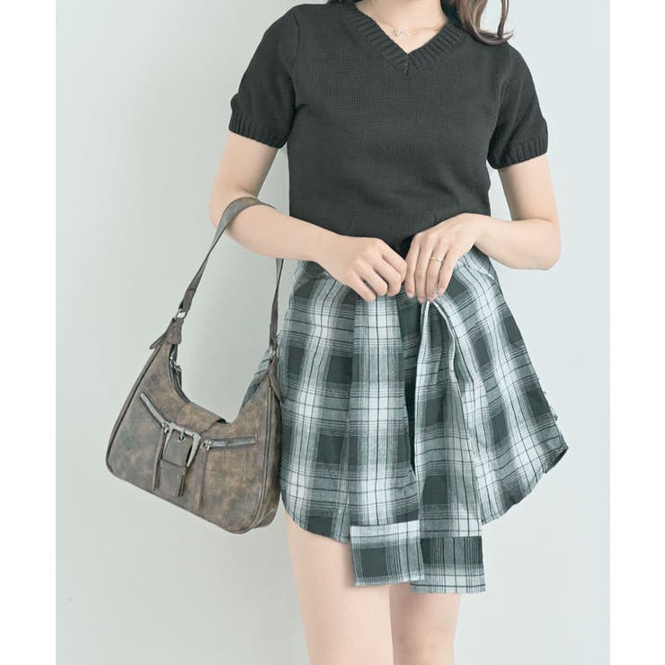 Vネックラグラン半袖ニットソー カットソー ニット | kirakiraShop  | 詳細画像36 