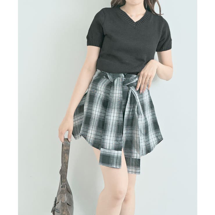 Vネックラグラン半袖ニットソー カットソー ニット | kirakiraShop  | 詳細画像44 