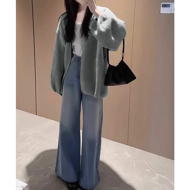 ノーボタンニットカーディガン トップス ニットカーディガン | kirakiraShop  | 詳細画像26 