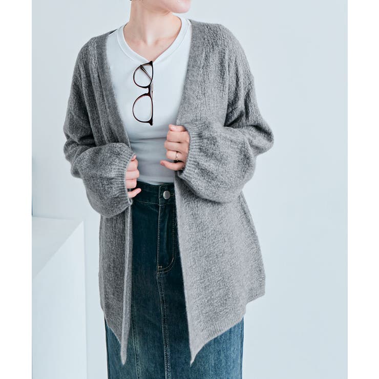 ノーボタンニットカーディガン トップス ニットカーディガン | kirakiraShop  | 詳細画像39 