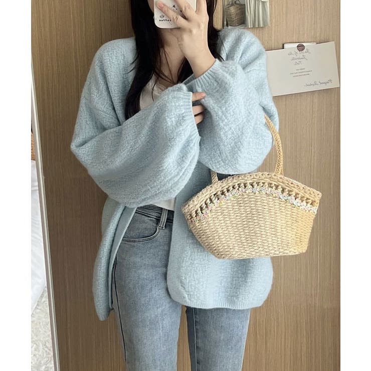 ノーボタンニットカーディガン トップス ニットカーディガン | kirakiraShop  | 詳細画像57 