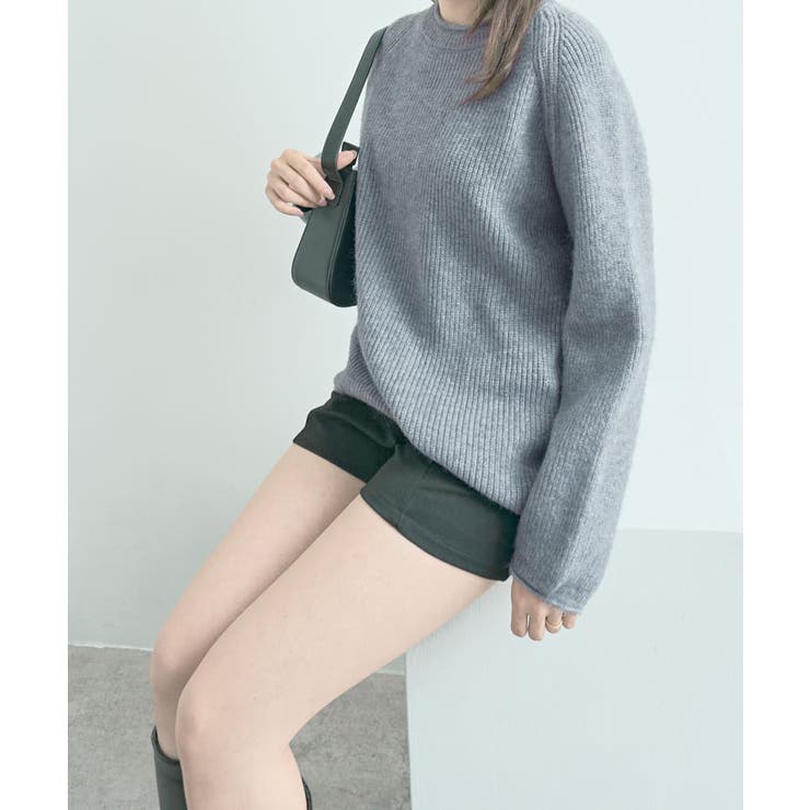 ボリューム袖ラグランニット トップス リブニット | kirakiraShop  | 詳細画像25 