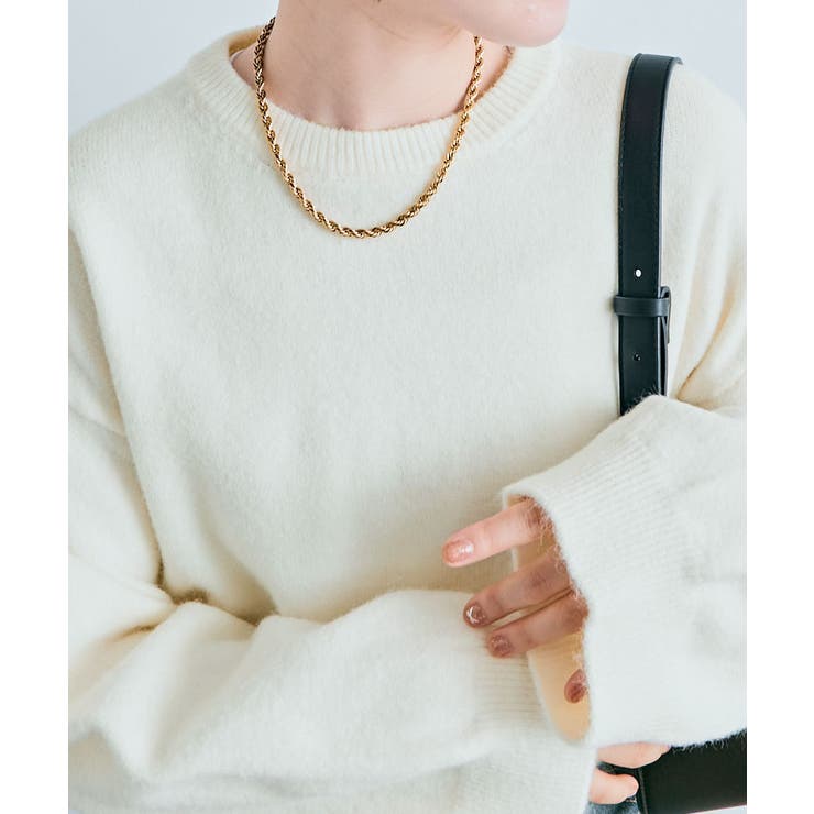 長袖クルーネックショート丈ニット トップス ニット | kirakiraShop  | 詳細画像21 