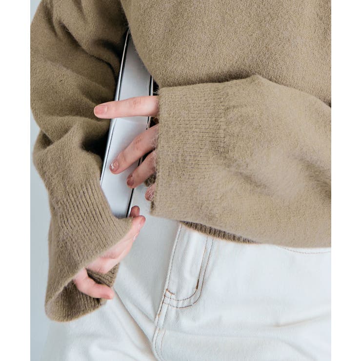 長袖クルーネックショート丈ニット トップス ニット | kirakiraShop  | 詳細画像30 