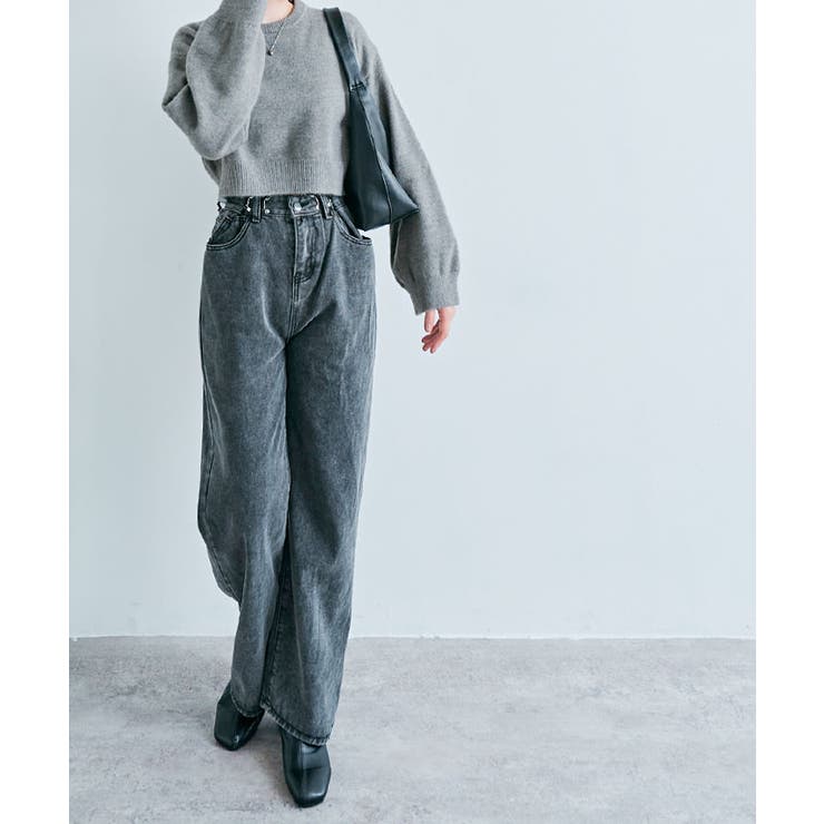 長袖クルーネックショート丈ニット トップス ニット | kirakiraShop  | 詳細画像43 