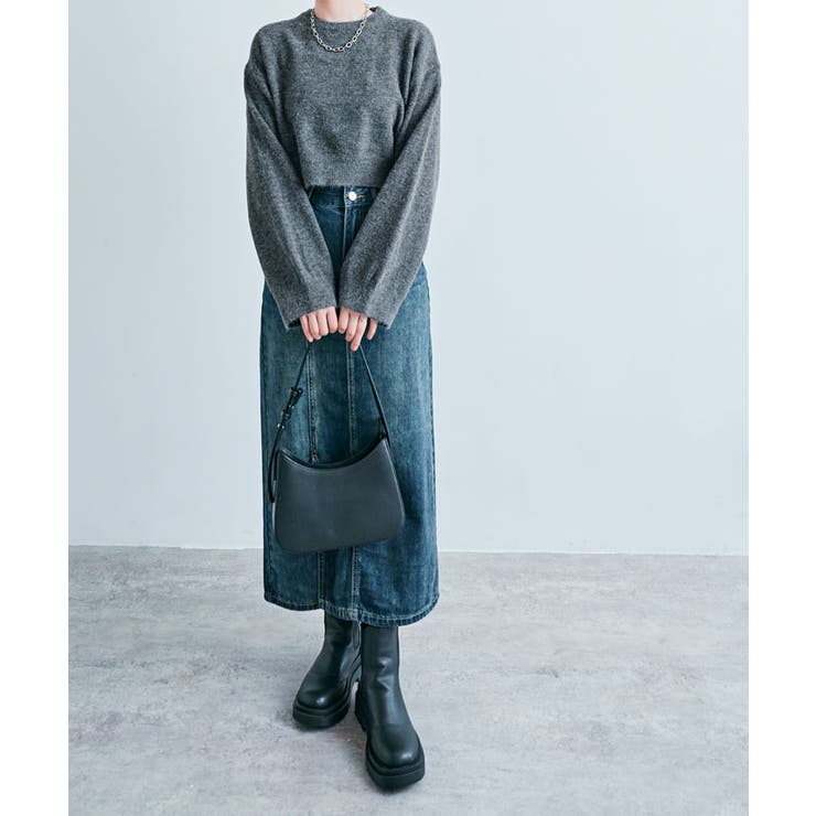 長袖クルーネックショート丈ニット トップス ニット | kirakiraShop  | 詳細画像55 