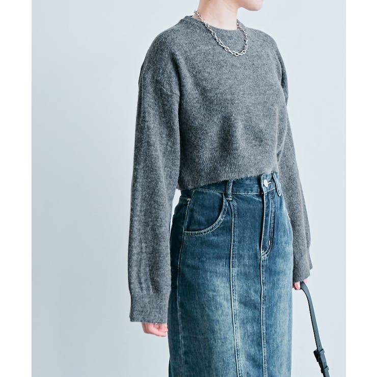 長袖クルーネックショート丈ニット トップス ニット | kirakiraShop  | 詳細画像57 