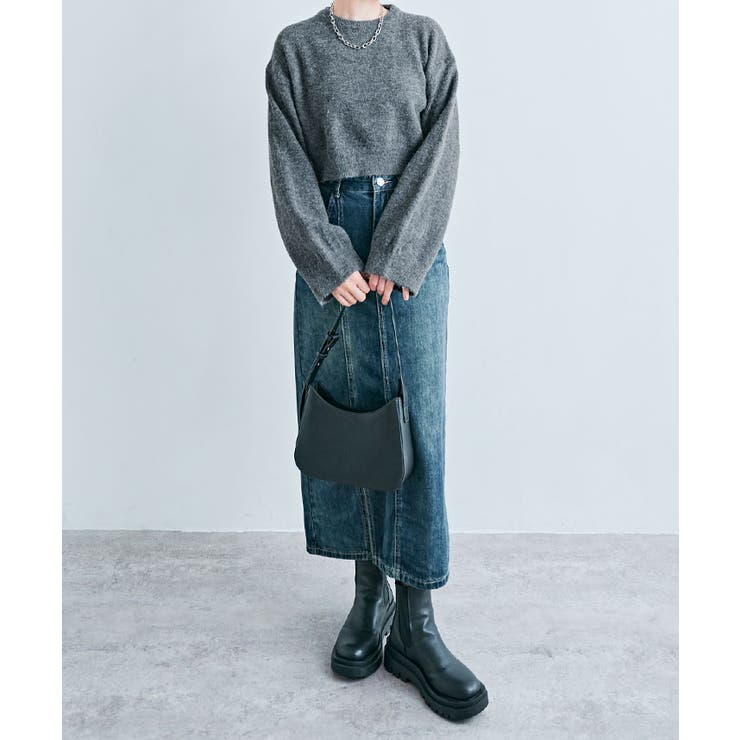 長袖クルーネックショート丈ニット トップス ニット | kirakiraShop  | 詳細画像59 