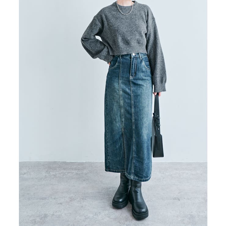 長袖クルーネックショート丈ニット トップス ニット | kirakiraShop  | 詳細画像61 