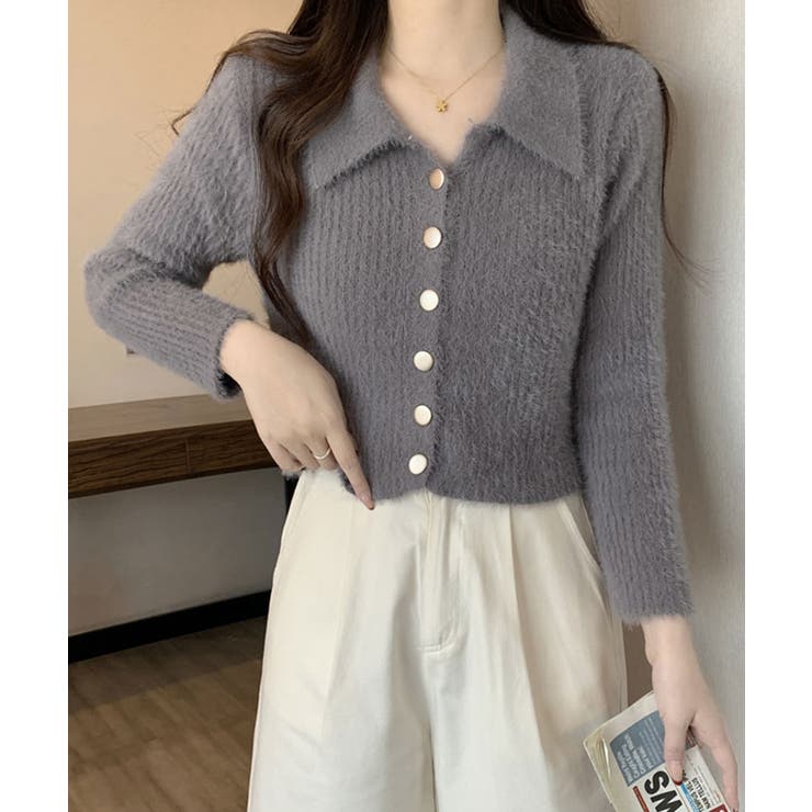 ゴールドボタンニットカーディガン トップス カーディガン | kirakiraShop  | 詳細画像14 