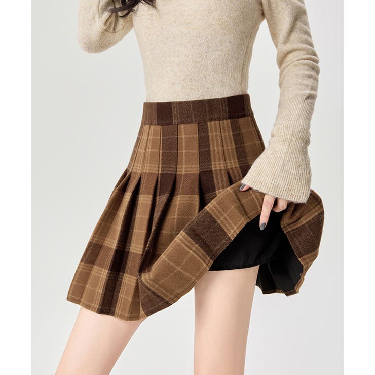 チェック柄プリーツミニスカート 3サイズ ボトムス | kirakiraShop  | 詳細画像2 