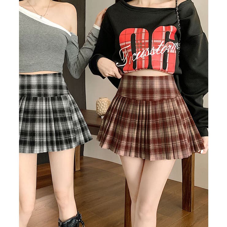 チェック柄プリーツフレアミニスカート 3サイズ ボトムス | kirakiraShop  | 詳細画像20 