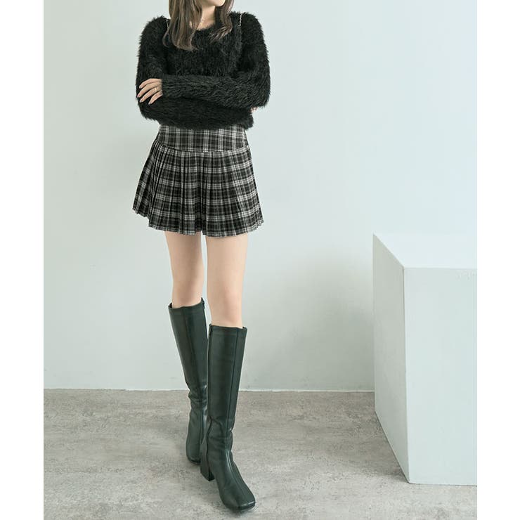 チェック柄プリーツフレアミニスカート 3サイズ ボトムス | kirakiraShop  | 詳細画像8 